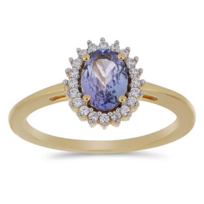 BUY 925 SILEVR NATURAL TANZANITE GEMSTONE RING